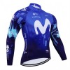Cykeltrøje Langærmet 2024 Movistar Team Blå